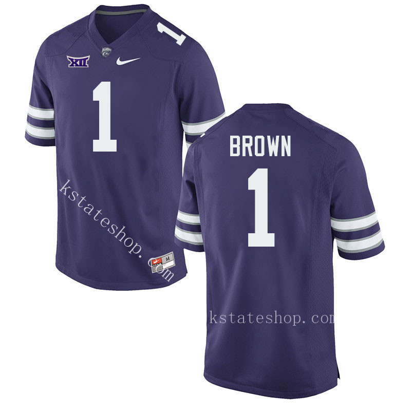 Jayce Brown Kansas State Jersey,Kansas State Wildcats #1 Jayce Brown Jersey College Youth-Purple